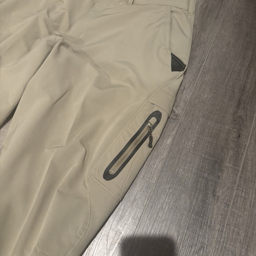 DRAKE Sz 42 Waterfowl Stretch Tech Hunting Pants Khaki Zip Pockets Bungee Hem - Picture 2 of 9